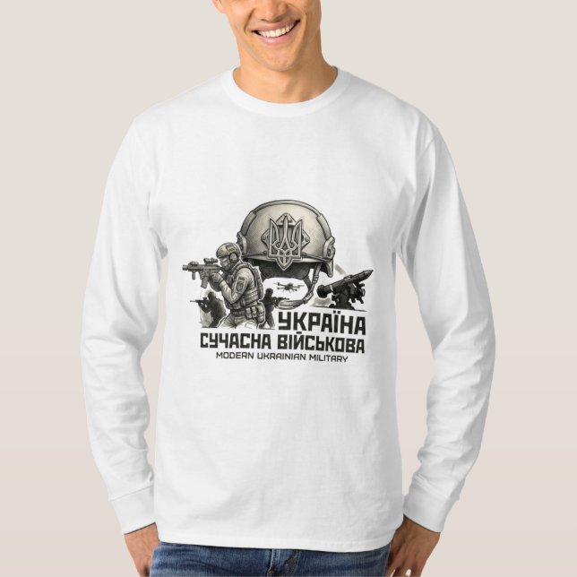 Defensores da Ucrânia | Camiseta de Tatuagem Esboç (Frente)