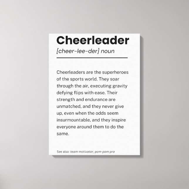 Definição de cheerleader, Presentes de Decoração L (Frente)