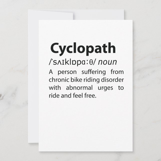 Definição de Dicionário Cyclopath Funny (Frente)