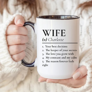 Definição de Esposa Caneca Personalizada Presente 