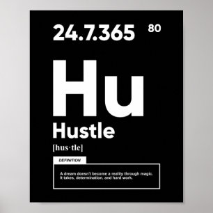 Definição de Hustle   Poster motivacional