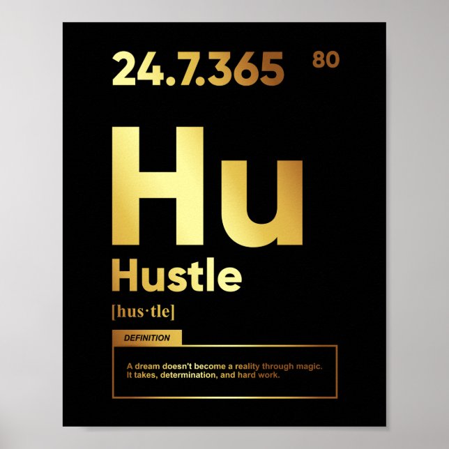 Definição de Hustle | Poster motivacional (Frente)