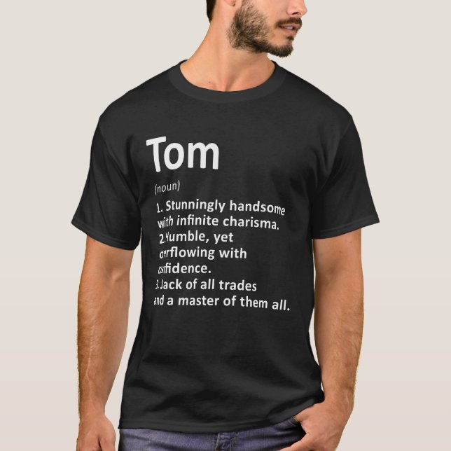 Definição de Tom Nome Personalizado Camiseta Diver (Frente)