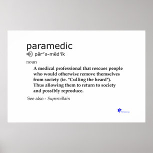 Definição de um paramédico - Poster - Impressão