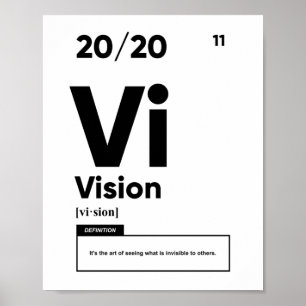Definição de Visão   Poster motivacional