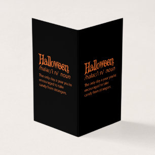 Definição Divertida de Halloween no Dicionário