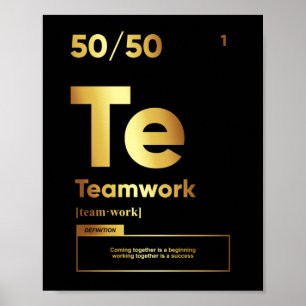 Definição do trabalho em equipe   Poster motivac