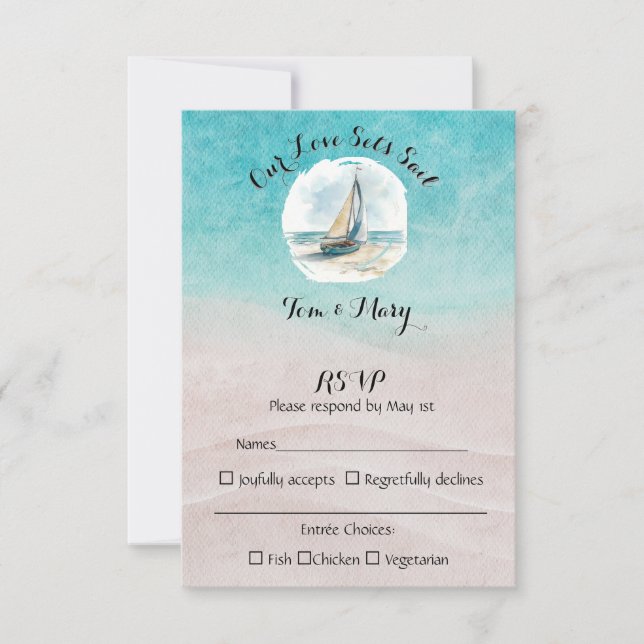 Definir RSVP de Casamento de Velas (Frente)