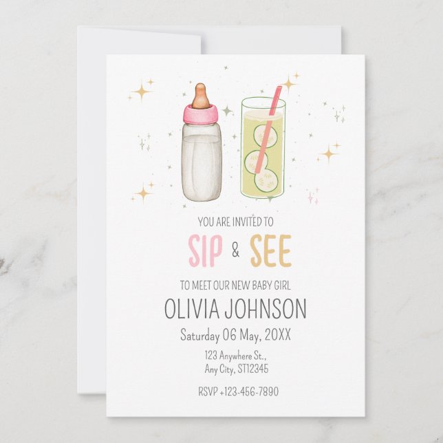 Degustar e Ver, Bem-vinda Bebê Menina, Festa de No (Frente)