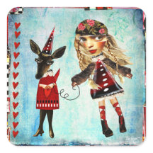 Deidre e seus adesivos Doe