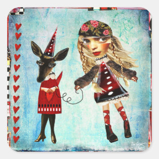 Deidre e seus adesivos Doe