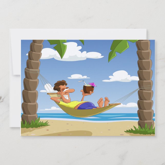 Deitado Em Um Convite De Hammock (Frente)