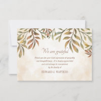 Deixa Cartões de agradecimentos de simpatia