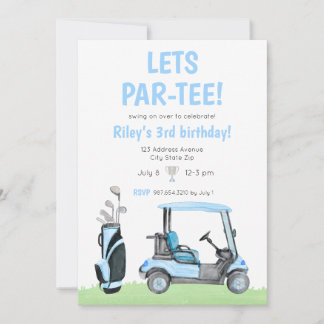 Deixa Par-Tee Golf Pensar No Convite De Aniversári