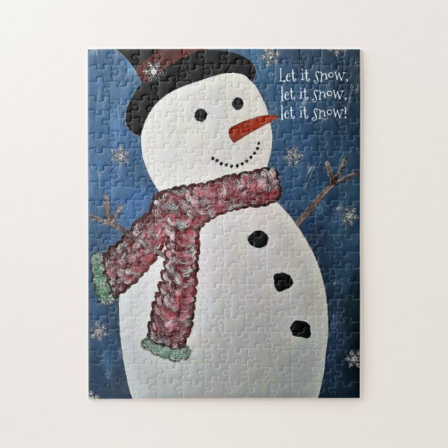 Deixais lhe para nevar quebra-cabeça do boneco de (Vertical)