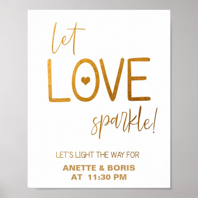 Deixar o sinal de casamento do Sparkle 8x10 poster (Frente)