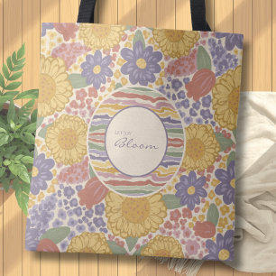 Deixe a Alegria Florescer – Bolsa Tote Floral Pers
