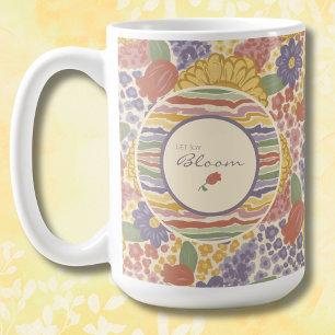 Deixe a Alegria Florescer – Caneca de Café Floral