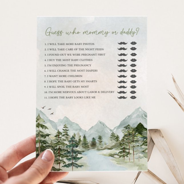 Deixe a aventura começar o Chá de fraldas adivinha (Let the Adventure Begin Baby Shower Game)