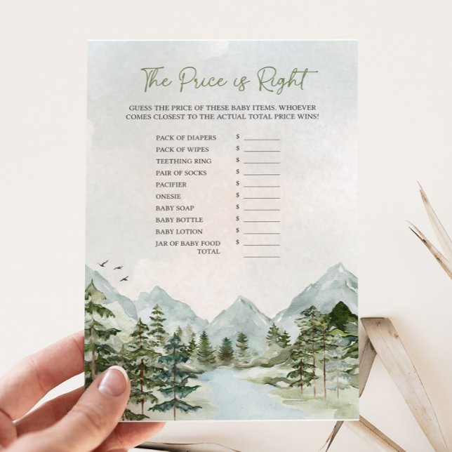 Deixe a aventura começar o preço do bebê é o jogo  (Let the Adventure Begin Baby Shower Game)