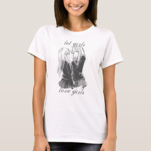 Deixe a camisa das meninas do amor das meninas