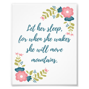 Deixe-a dormir 8x10 Foto