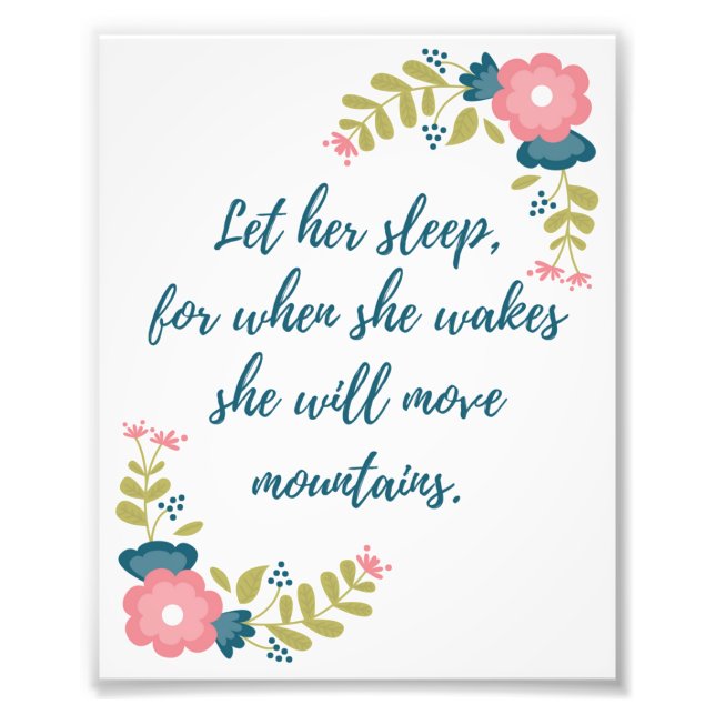 Deixe-a dormir 8x10 Foto (Frente)