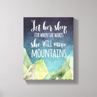 Deixe-A Dormir Quando Ela Acordar Canvas