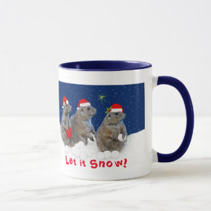 Deixe-a nevar caneca de Natal