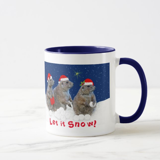 Deixe-a nevar caneca de Natal (Direita)