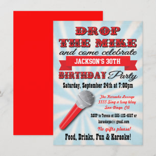 Deixe cair o microfone com este convite de