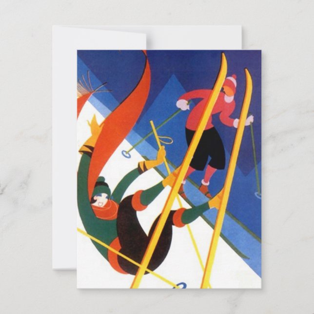 "DEIXE E.U. IR" convite de ESQUI do esqui do (Frente)