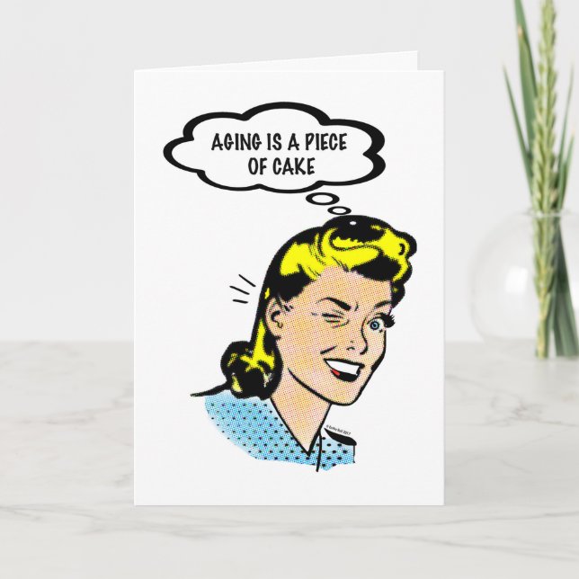 Deixe-Me Comer Cartão De Aniversário De Bolo (Frente)