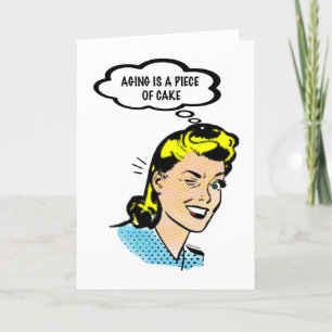 Deixe-Me Comer Cartão De Aniversário De Bolo