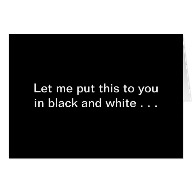 Deixe-me o cartão sozinho (Frente Horizontal)