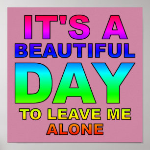 Deixe-me o sinal engraçado sozinho do poster