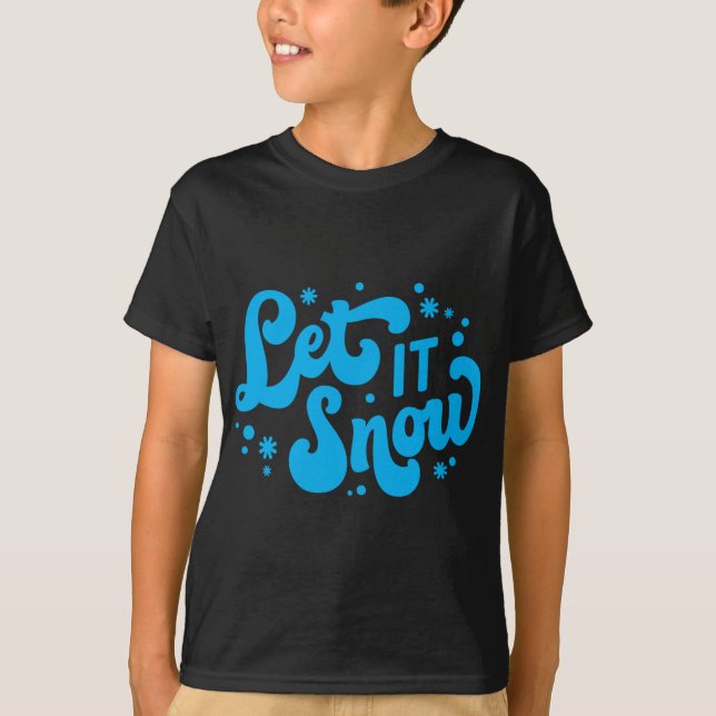 Deixe Nevar Design de Inverno Camiseta de Bebê  (Frente)