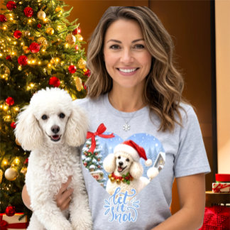 “Deixe Nevar” Suéter de Natal com Poodle para Aman