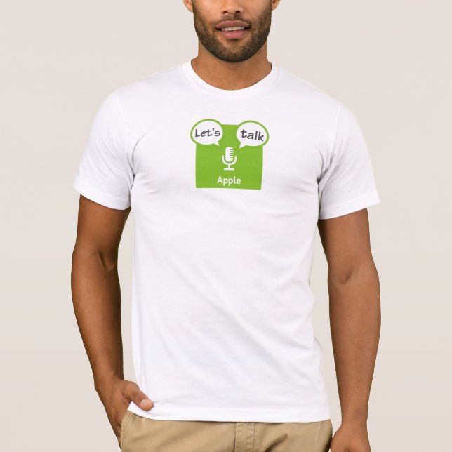Deixe-nos falar o t-shirt de Apple (Frente)