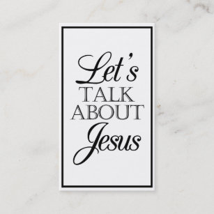 Deixe-nos falar sobre o cartão de visita de Jesus