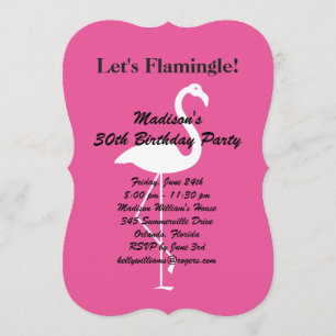 Deixe-nos fúcsia do convite da festa de