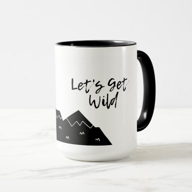 Deixe-nos obter selvagens, caneca da montanha (Frente Esquerda)