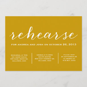 Deixe-nos Rehearse o convite da caligrafia