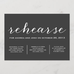 Deixe-nos Rehearse o convite da caligrafia