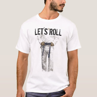 Deixe-nos rolar a camisa branca de Jiu Jitsu
