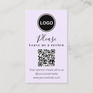Deixe-nos uma revisão Código QR Cartão de visita
