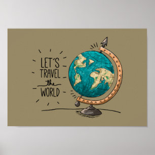 Deixe-nos viajar o poster do mundo