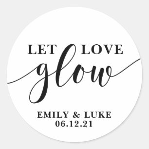 deixe o amor brilhar... adesivos para o casamento.