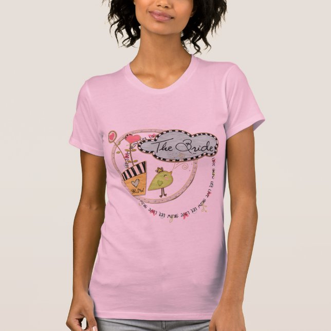 Deixe o amor crescer a camisa de noiva (Frente)