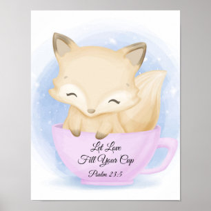 Deixe o amor encher a taça de Poster animal